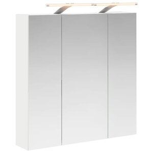 vidaXL Armoire Miroir de Salle de Bain Blanc 70 x 14 5 x 70 cm