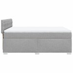 vidaXL Sommier à lattes de lit avec matelas Gris clair 140x200cm Tissu