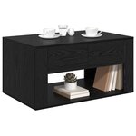 vidaXL Table basse Chêne noir 80 x 50 x 40 cm Bois d'ingénierie
