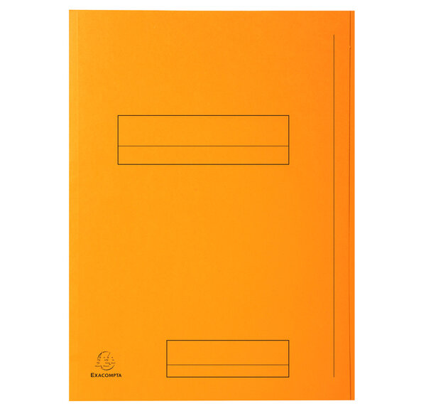 Paquet de 50 chemises 2 rabats JURA en carte 240 grammes orange EXACOMPTA