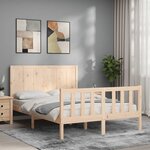 vidaXL Cadre de lit sans matelas 140x190 cm bois de pin massif