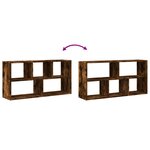 vidaXL Étagère murale chêne fumé 100x25x50 cm bois d'ingénierie