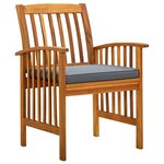 vidaXL Ensemble à manger de jardin 7 Pièces avec coussins Acacia solide