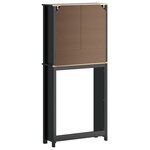 vidaXL Armoire pour machine à laver BERG noir bois massif