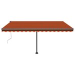 vidaXL Auvent automatique sur pied 450x300 cm Orange/marron