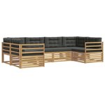 vidaXL Ensemble de canapés d'extérieur 6 pc Blanc et anthracite