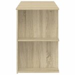 Bureau table poste de travail meuble d'ordinateur informatique étude chêne sonoma 140 x 50 x 75 cm bois d'ingénierie brun 02_0023644