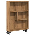 vidaXL Chariot de rangement étroit chêne artisanal bois d'ingénierie