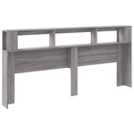 vidaXL Tête de lit à LED sonoma gris 220x18 5x103 5 cm bois ingénierie