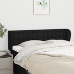 vidaXL Tête de lit avec oreilles Noir 147x23x78/88 cm Tissu