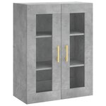 vidaXL Buffet haut Gris béton 69 5x34x180 cm Bois d'ingénierie