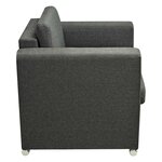 vidaXL Fauteuil gris foncé tissu