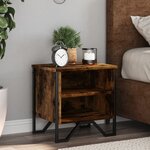 vidaXL Tables de chevet 2 Pièces chêne fumé 40x30x40 cm bois d'ingénierie