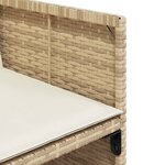 vidaXL Ensemble à manger de jardin et coussins 7 Pièces beige poly rotin