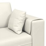 vidaXL Canapé en velours avec coussin 3 Pièces Crème 208 cm Velours