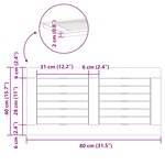 vidaXL Plateau de table Huile Naturelle 80 x 40 x 2 cm