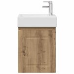 vidaXL Meuble de salle de bain avec robinet Chêne artisanal
