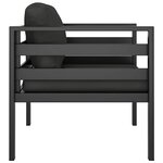 vidaXL Canapé simple avec coussins Aluminium Anthracite