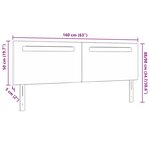 vidaXL Tête de lit avec des lumières à LED Blanc 160 cm PVC
