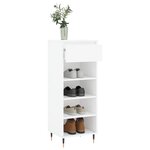 vidaXL Armoire à chaussures Blanc 40x36x105 cm Bois d'ingénierie
