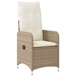 vidaXL Ensemble de salle à manger pour jardin 7 Pièces Beige Poly rotin