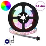 vidaXL Bande LED 12 Pièces Noir et Transparent 1200 mm