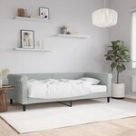 vidaXL Lit de jour avec matelas gris clair 90x190 cm velours