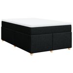 vidaXL Sommier à lattes de lit avec matelas noir 120x190 cm tissu