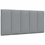 vidaXL Coussin de tête de lit gris clair 100 cm tissu