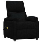 vidaXL Fauteuil de massage Noir Tissu