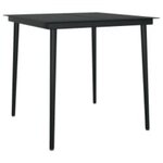 vidaXL Ensemble à manger de jardin et coussins 5Pièces Gris/noir