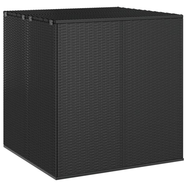 vidaXL Boîte à coussins de jardin Résine tressée 100x97 5x104 cm Noir