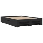 vidaXL Cadre de lit sans matelas noir 140x190 cm bois d'ingénierie