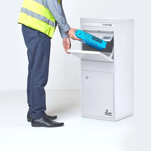 Boîte à colis Large Blanc 2 portes Acier galvanisé SMART PARCEL BOX™