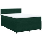 vidaXL Sommier à lattes de lit et matelas Vert foncé 140x190cm Velours