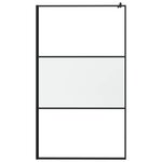 vidaXL Paroi de douche avec étagère Noir 115x195cm Verre ESG&Aluminium