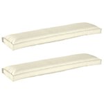 vidaXL Set de coussins de palette 2 pc Tissu Oxford Crème