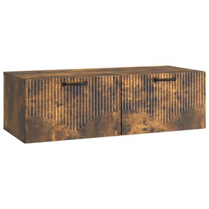 vidaXL Meuble TV mural Chêne fumé 98 x 41 x 30 cm Bois d'ingénierie