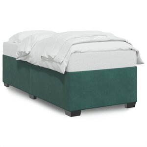 vidaXL Cadre de lit sans matelas vert foncé 90x200 cm velours