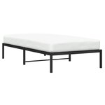 vidaXL Cadre de lit métal sans matelas noir 100x200 cm