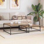 vidaXL Table basse 2 Pièces Chêne artisanal Bois d'ingénierie