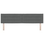 vidaXL Tête de lit avec tête de lit Gris foncé 180 cm Cuir synthétique