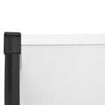 vidaXL Auvent de porte Noir et transparent 396x90 cm Polycarbonate