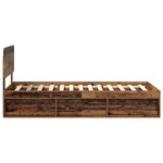 vidaXL Cadre de lit Bois ancien 90 x 190 cm Pin massif
