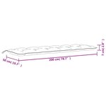vidaXL Coussin de banc de jardin rouge mélangé 200x50x7 cm tissu