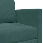 vidaXL Canapé-Lit Vert foncé 124 x 204 x 61 cm Velours
