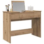 vidaXL Table de Toilette avec tiroir chêne artisanal 100 x 45 x 76 cm