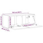 vidaXL Meuble TV mural Montage mural Blanc Brillant 60 x 31 x 29.5 cm