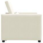 vidaXL Fauteuil convertible crème en velours 3-en-1