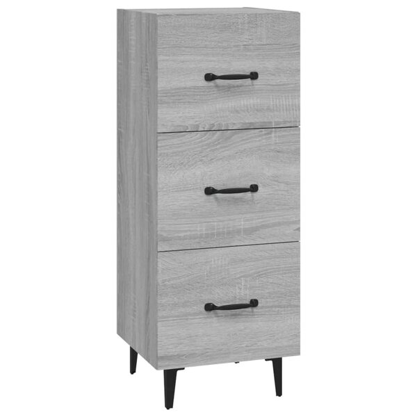 vidaXL Buffet Sonoma gris 34 5x34x90 cm Bois d'ingénierie